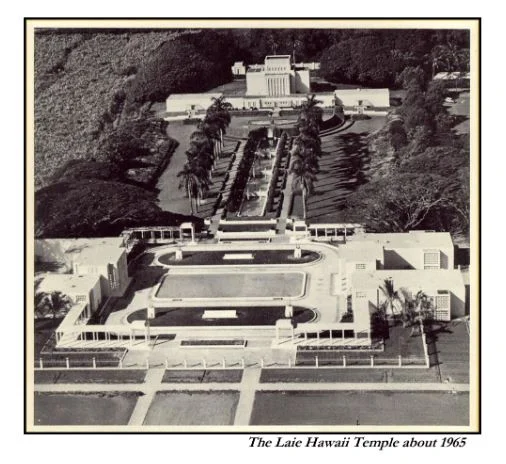 Aerial shot of Lā'ie Hawai'i Temple.
