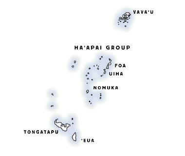 Map of Tonga