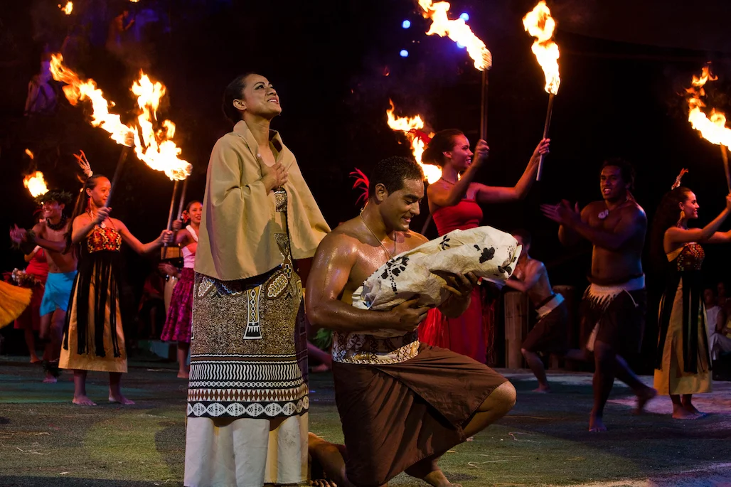  Grandmother, father, and baby together in a scene from HĀ: Breath of Life.