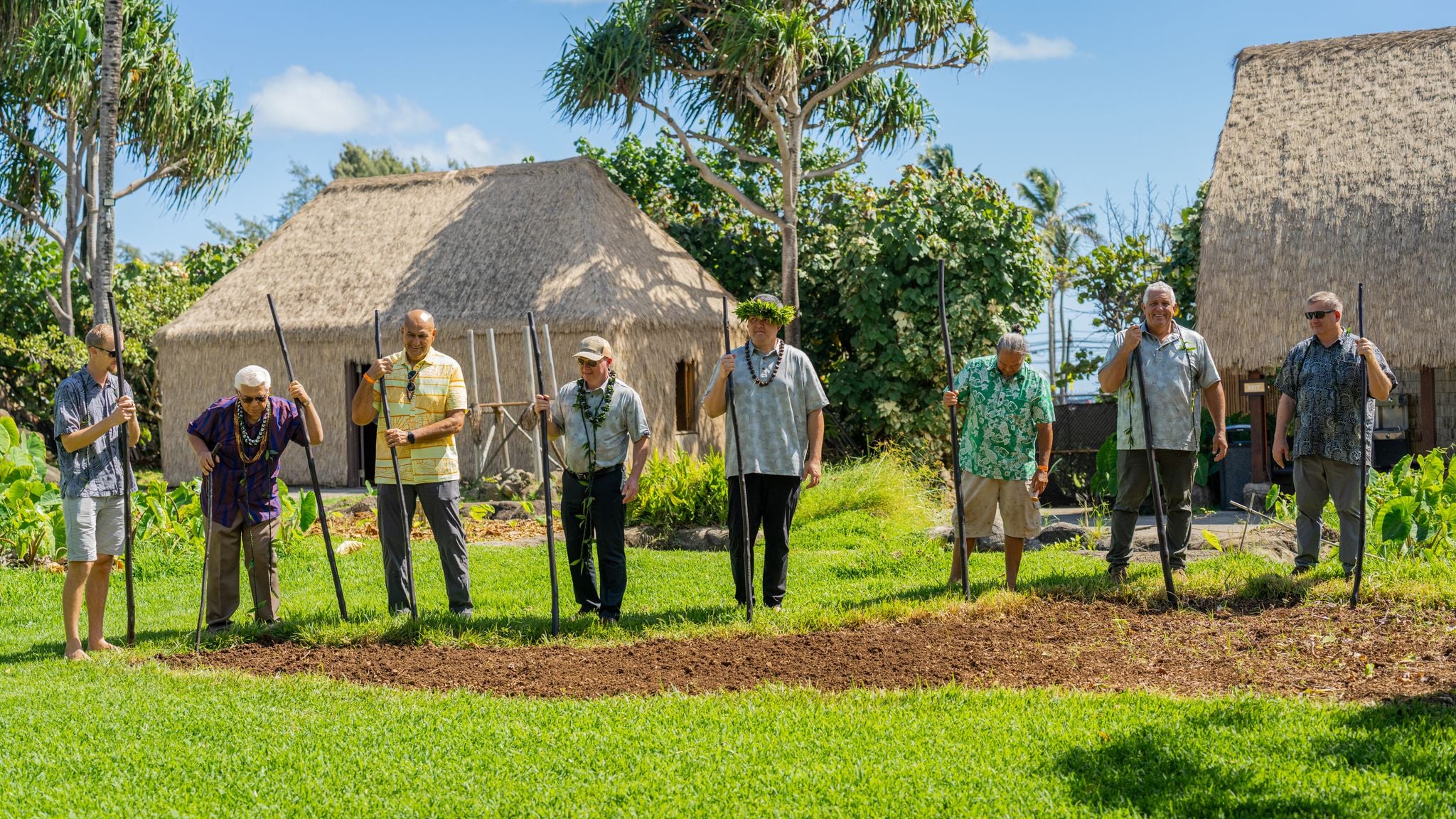 Polynesian Cultural Center leaders break ground on the Hawaiʻi Kauhale Project
