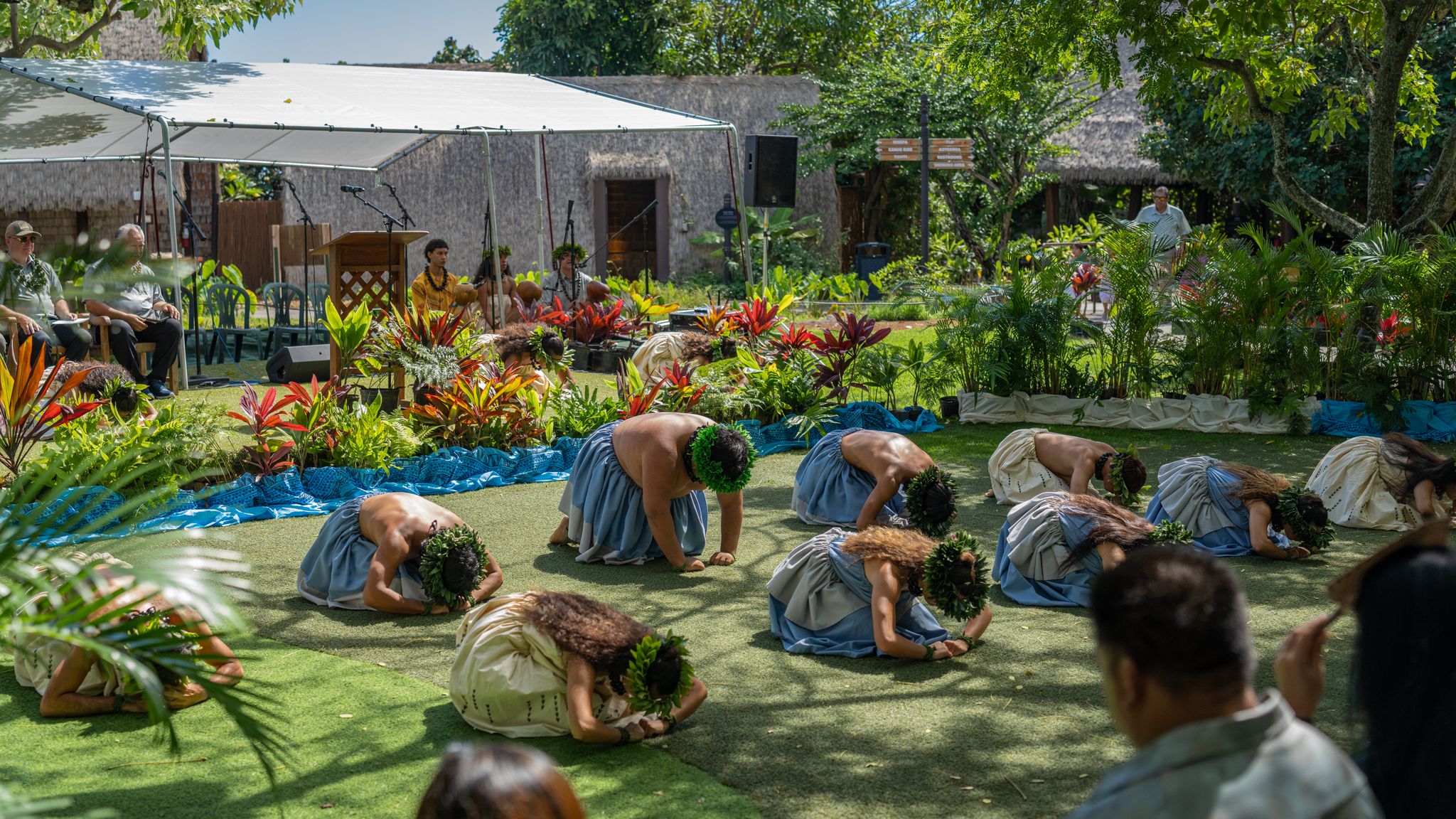 Hula performance during the groundbreaking ceremony