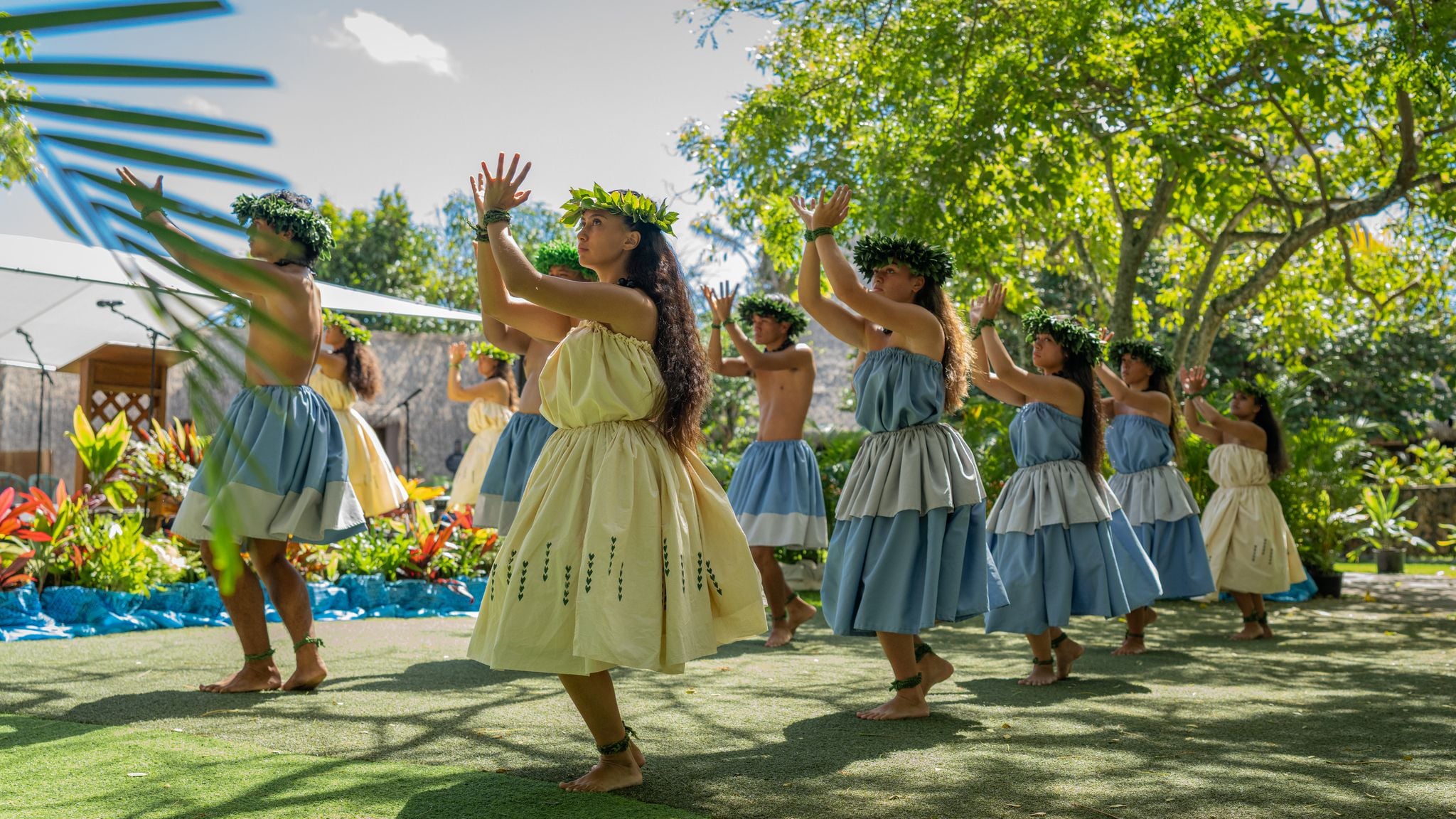 Hula performance at the Hawaiʻi Kauhale groundbreaking
