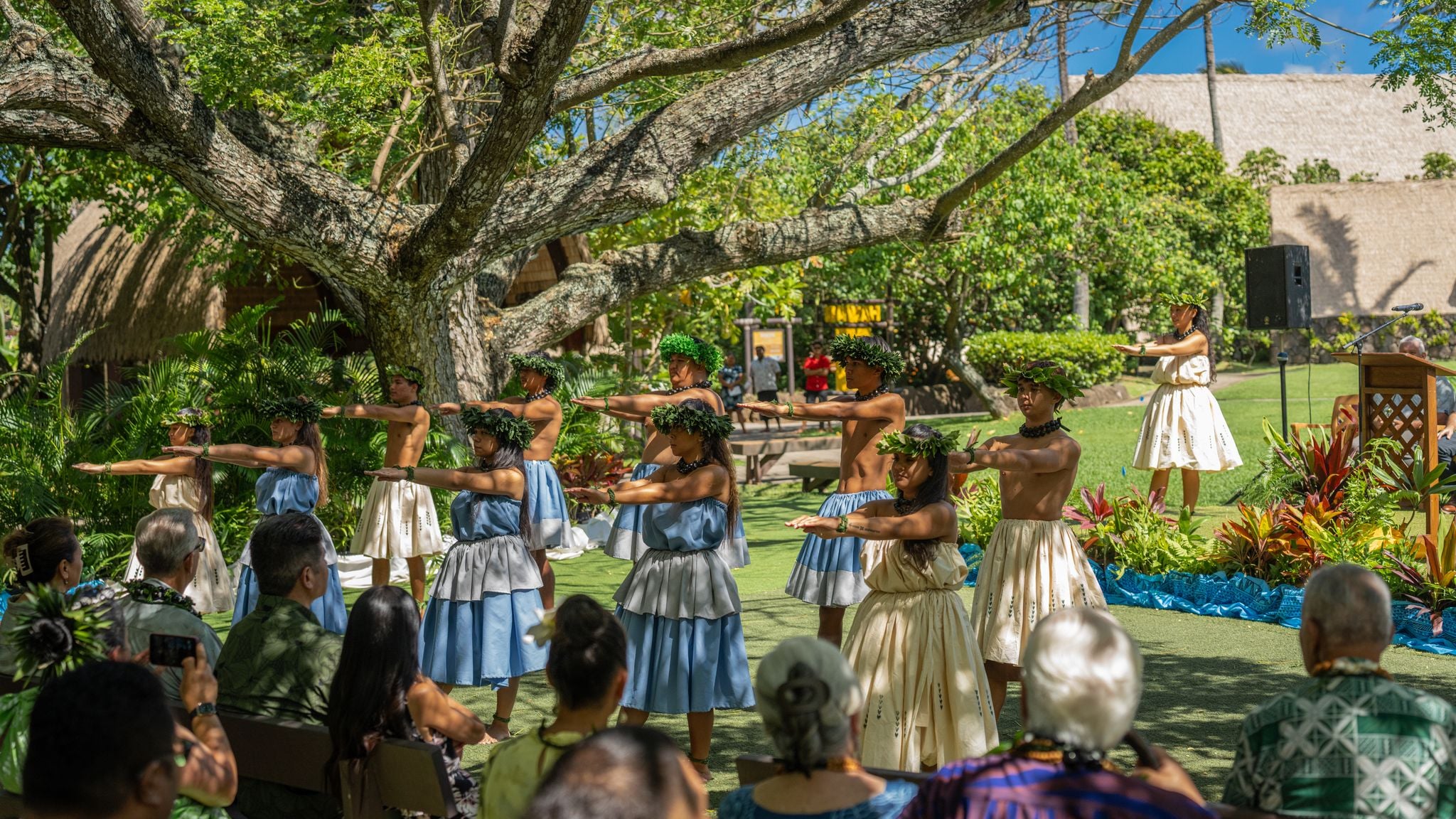 Hula performance celebrating the new chapter of the Hawaiian Village