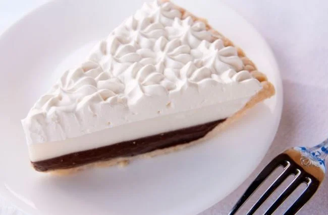 Slice of Chocolate Haupia Pie from Ted's Bakery.