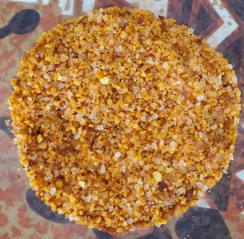 ʻInamona - chopped roasted kukui nuts and sea salt.