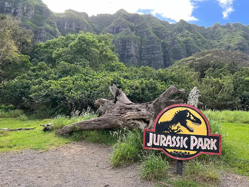 Jurassic Park film site at Kualoa Ranch, another famous Oʻahu movie spot.