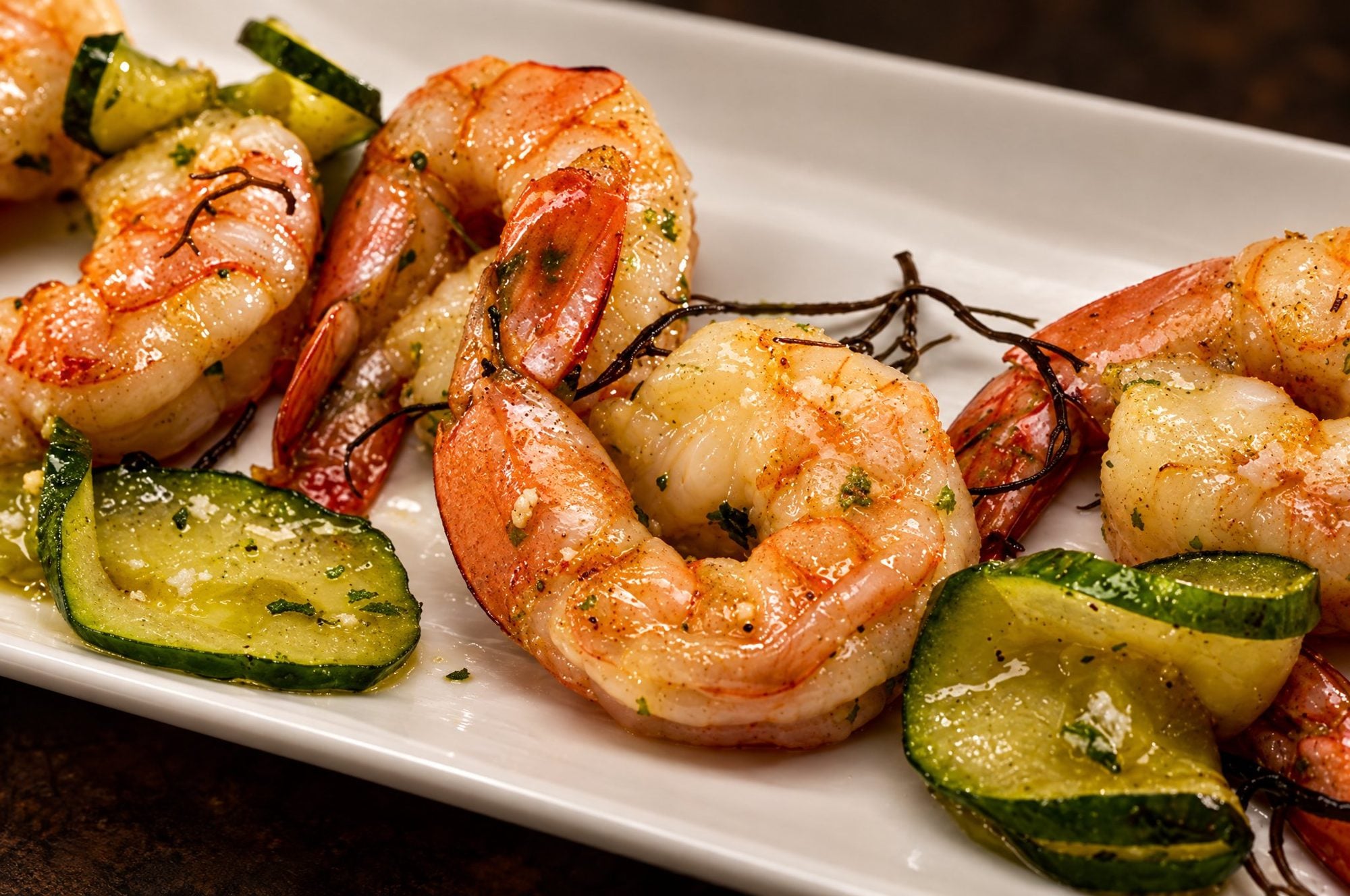 Garlic shrimp with zucchini