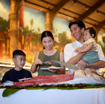 Family at Sashimi Bar