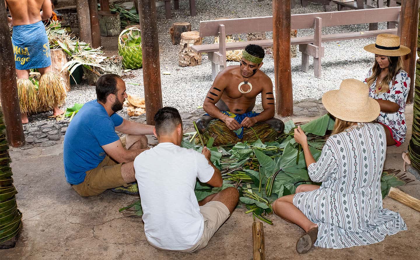 Preparing Taro Leaves